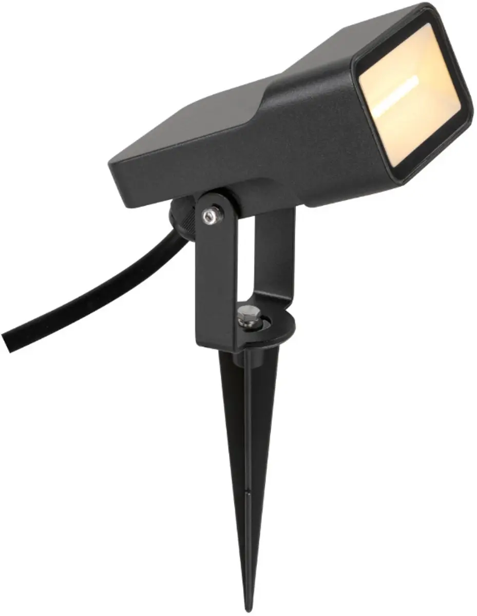 SLV SYNA WIDE grond spot 5.5W 650lm warm wit 3000K IP65 zwart (1008479)