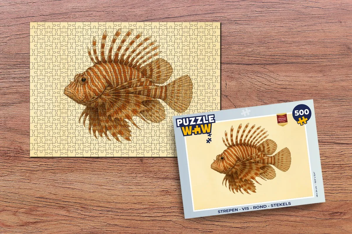 PuzzleWow Vis Rond Stekels Legpuzzel 500 Stuks