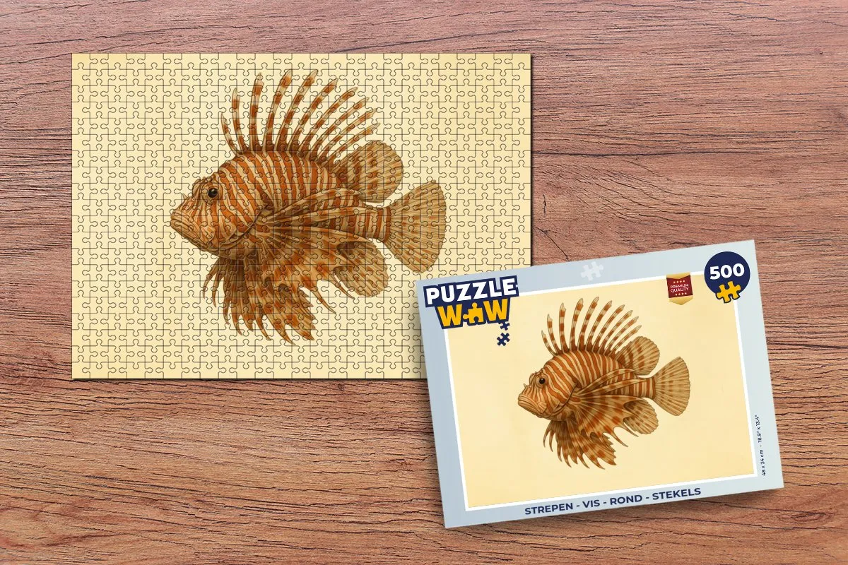 PuzzleWow Vis Rond Stekels Legpuzzel 500 Stuks