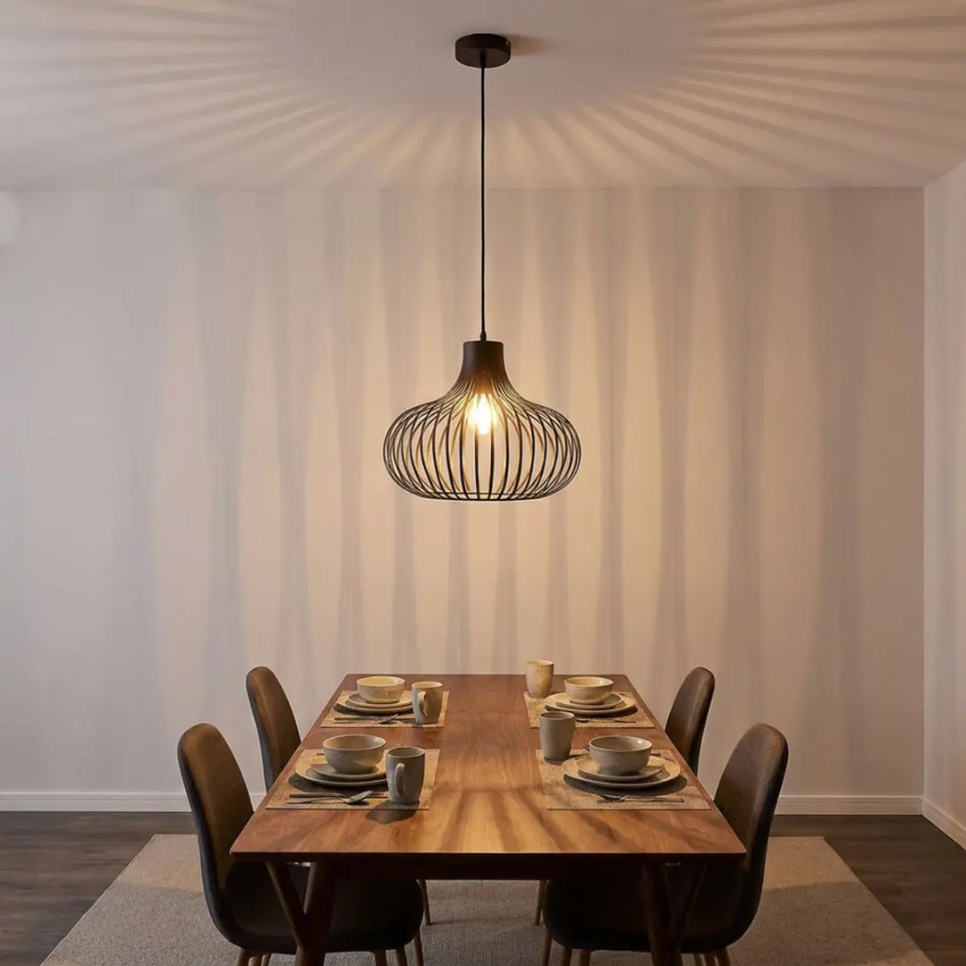 Globo Mateo Hanglamp - E27 - Bruin - afbeelding 5 van 6