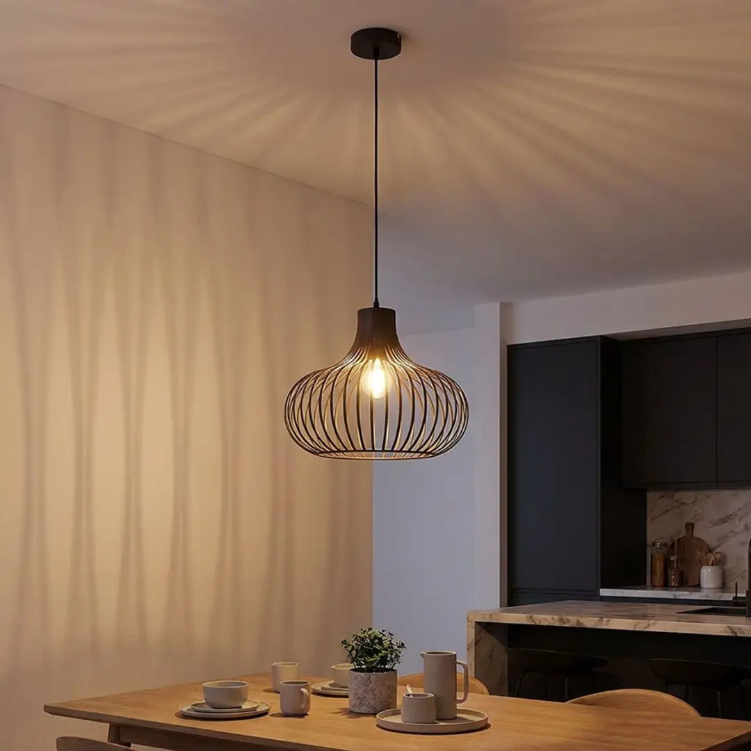 Globo Mateo Hanglamp - E27 - Bruin - afbeelding 6 van 6