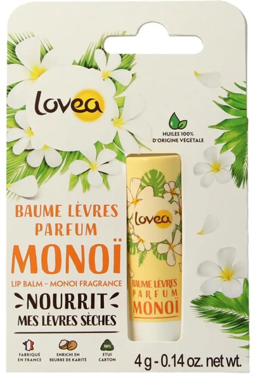 Lovea Lippenbalsem Monoï 4g - afbeelding 3 van 6
