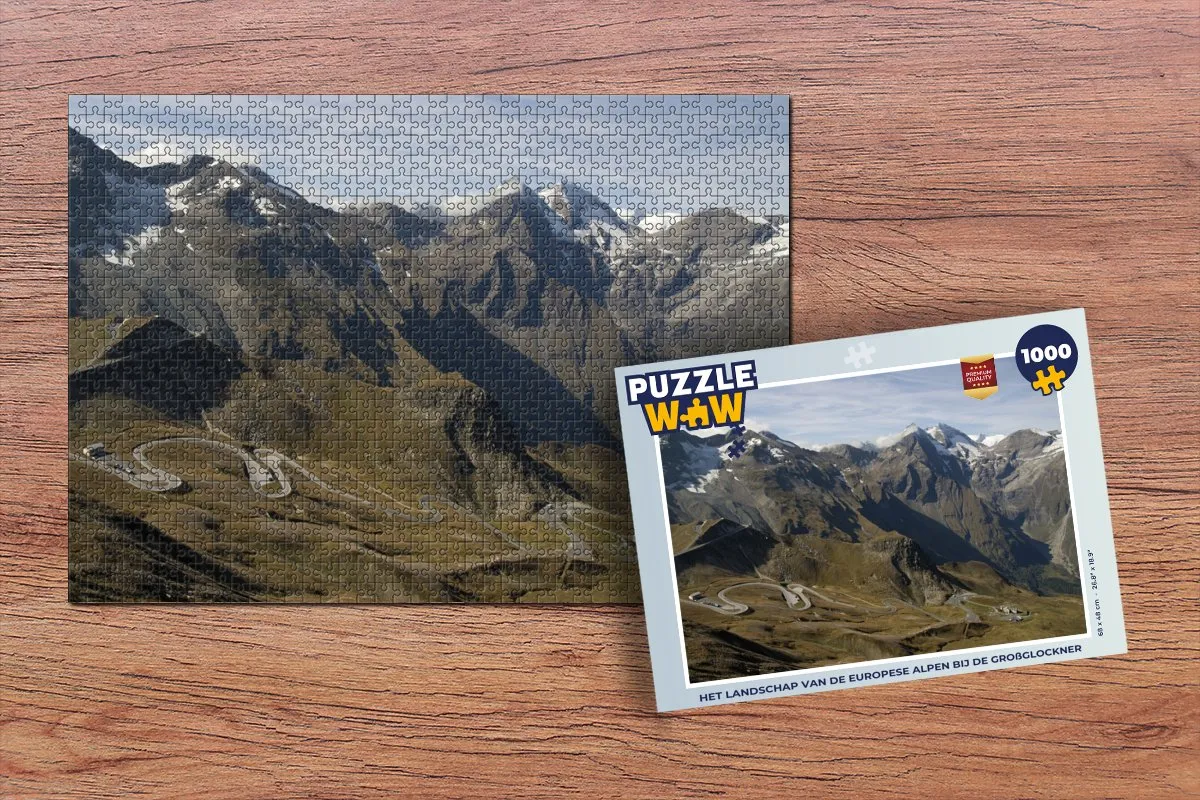 PuzzleWow Alpenlandschap Großglockner Legpuzzel 1000 Stuks - Multicolor