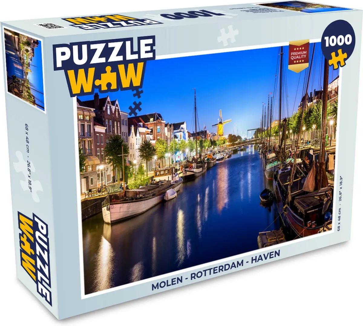 PuzzleWow Rotterdam Haven Legpuzzel 1000 Stuks