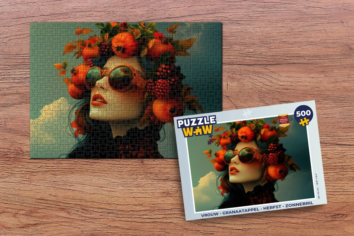 PuzzleWow Legpuzzel 500 Stuks - Vrouw Granaatappel