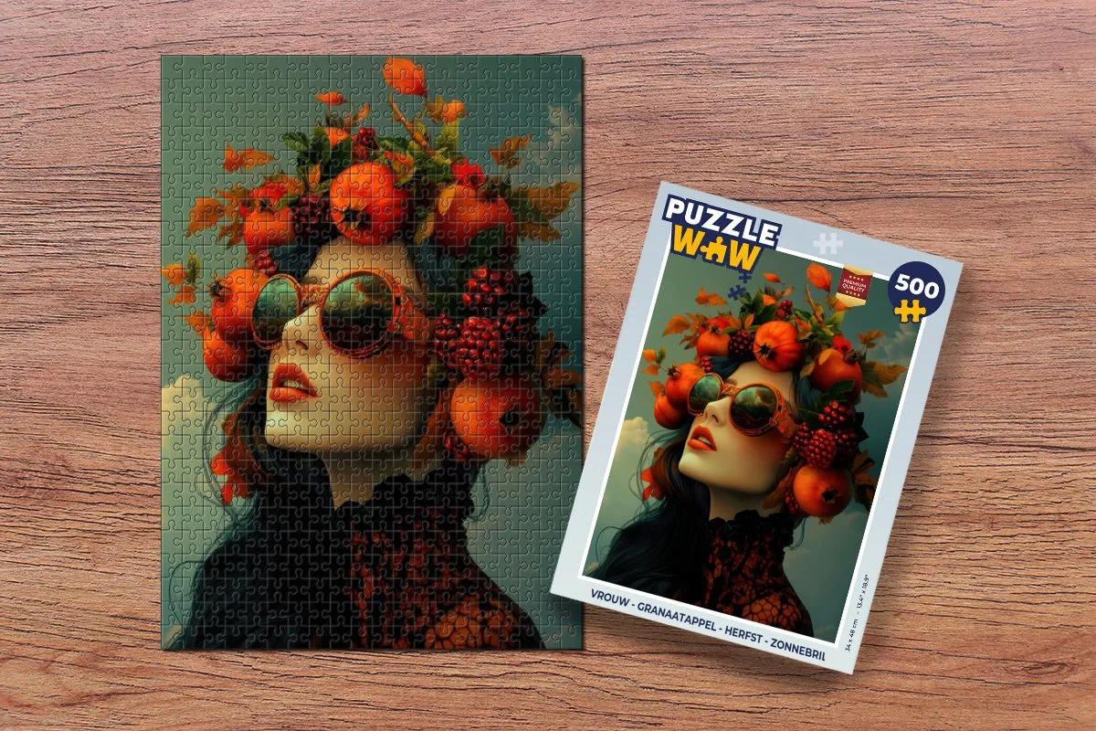 PuzzleWow Legpuzzel 500 Stuks - Vrouw Granaatappel