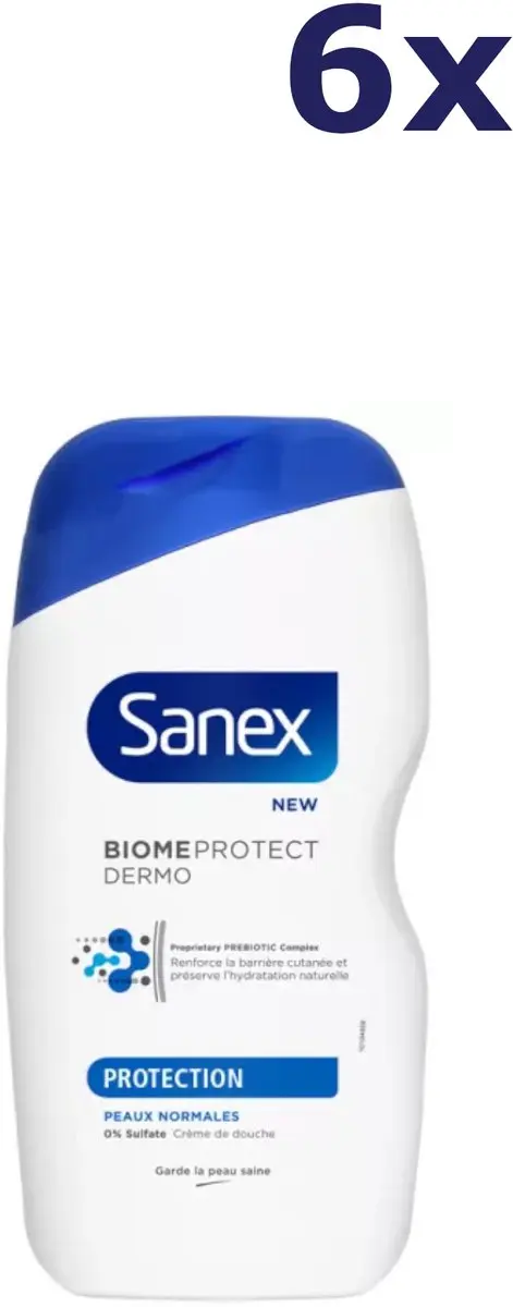 6x Sanex Douchegel Biome protect dermo protector 450ML