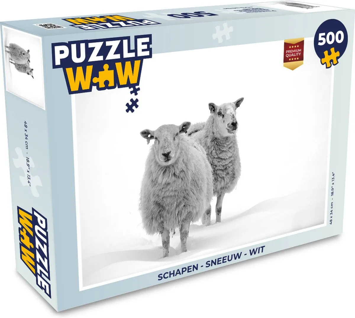 PuzzleWow Schapen Sneeuw Legpuzzel 500 Stuks