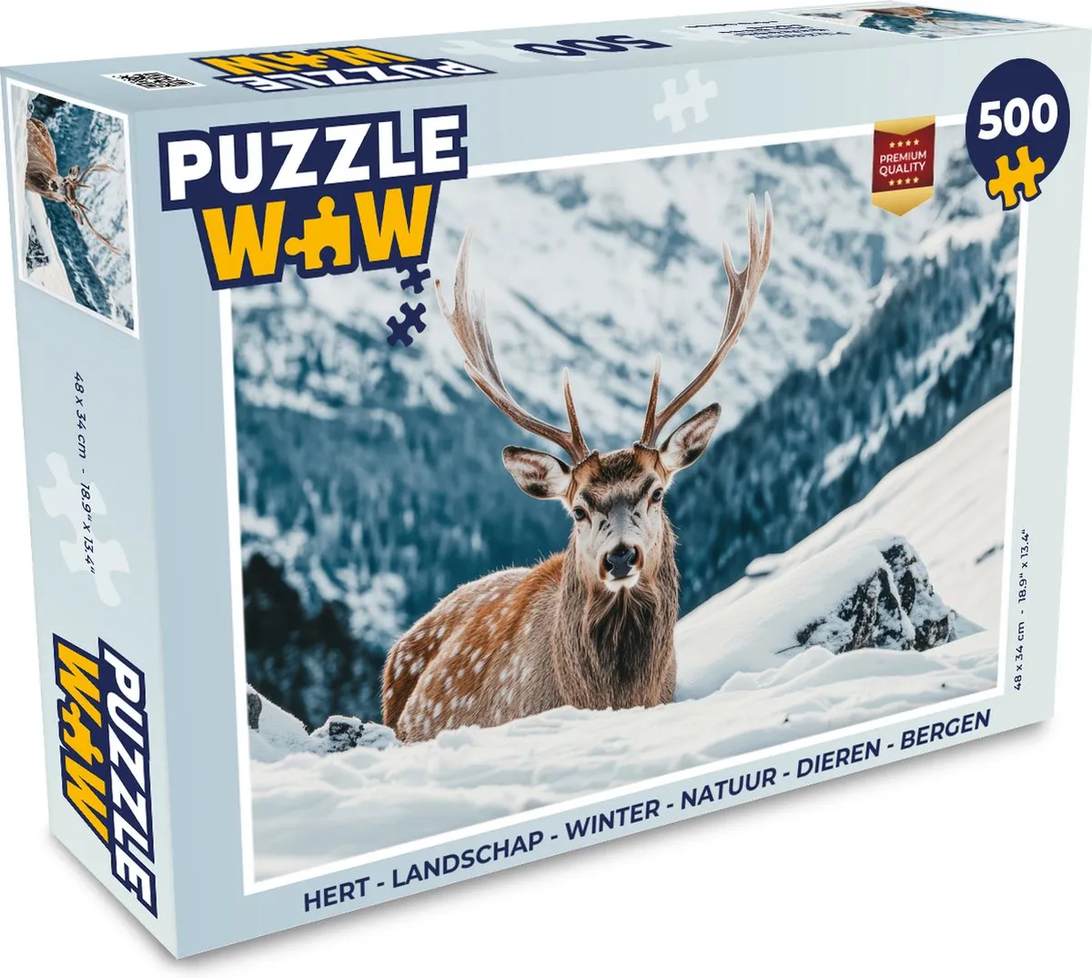 PuzzleWow Hert Landschap Puzzel 500 Stuks