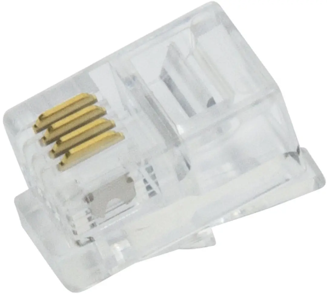 LogiLink modulaire plug voor platte kabel RJ10 4P4C