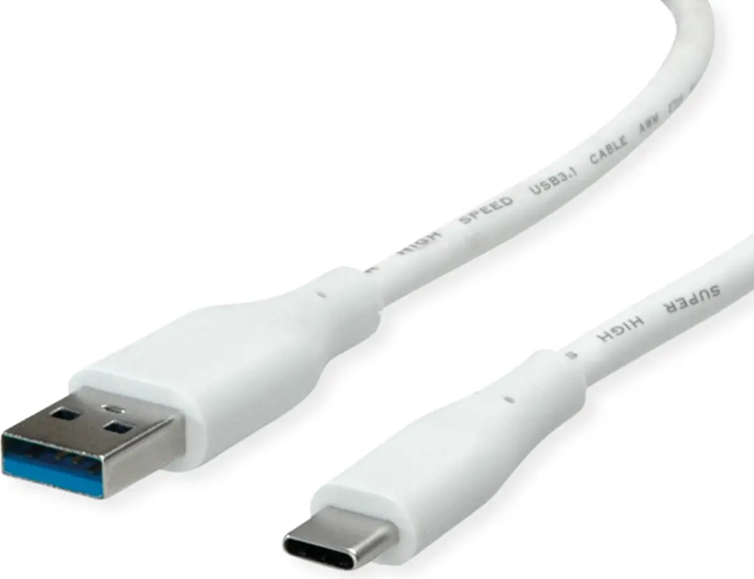 VALUE USB 3.2 Gen 1 kabel, A-C, M/M, wit, 2 m
