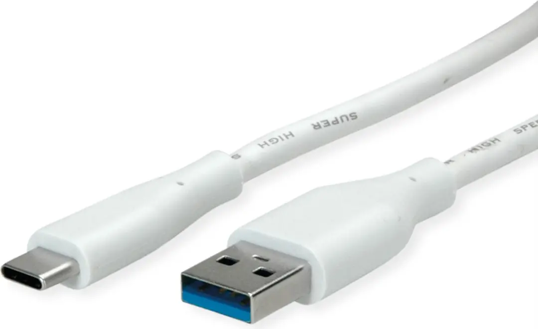 Value USB 3.2 Gen 1 Kabel A-C M/M Wit 2m - afbeelding 4 van 6