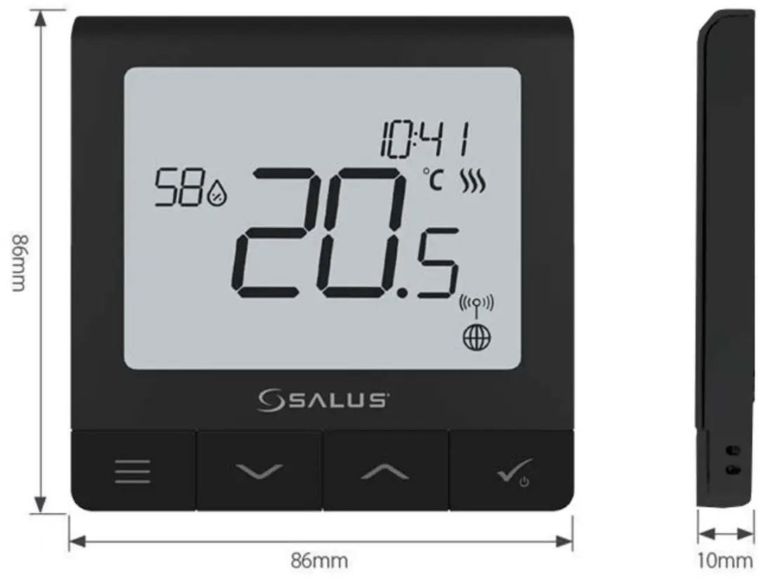 Salus SQ610BRF Quantum Smart Home Thermostaat - Zwart