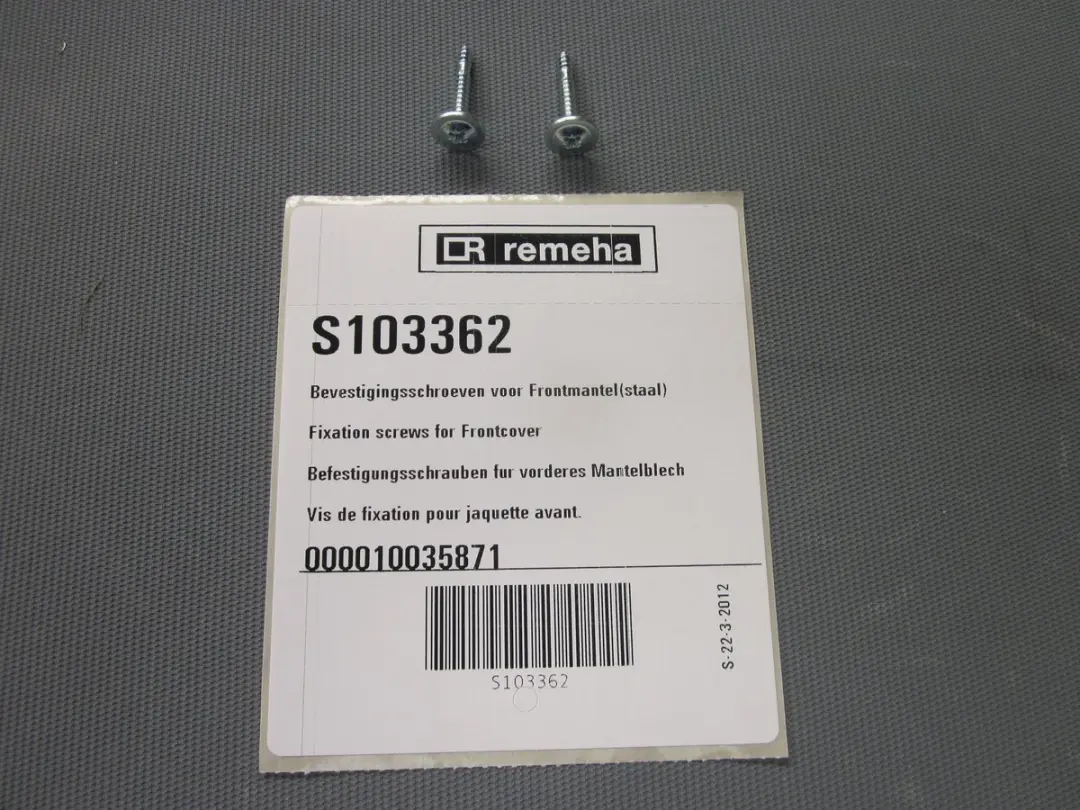 Remeha Bevestigingsschroeven voor deksel, S103362