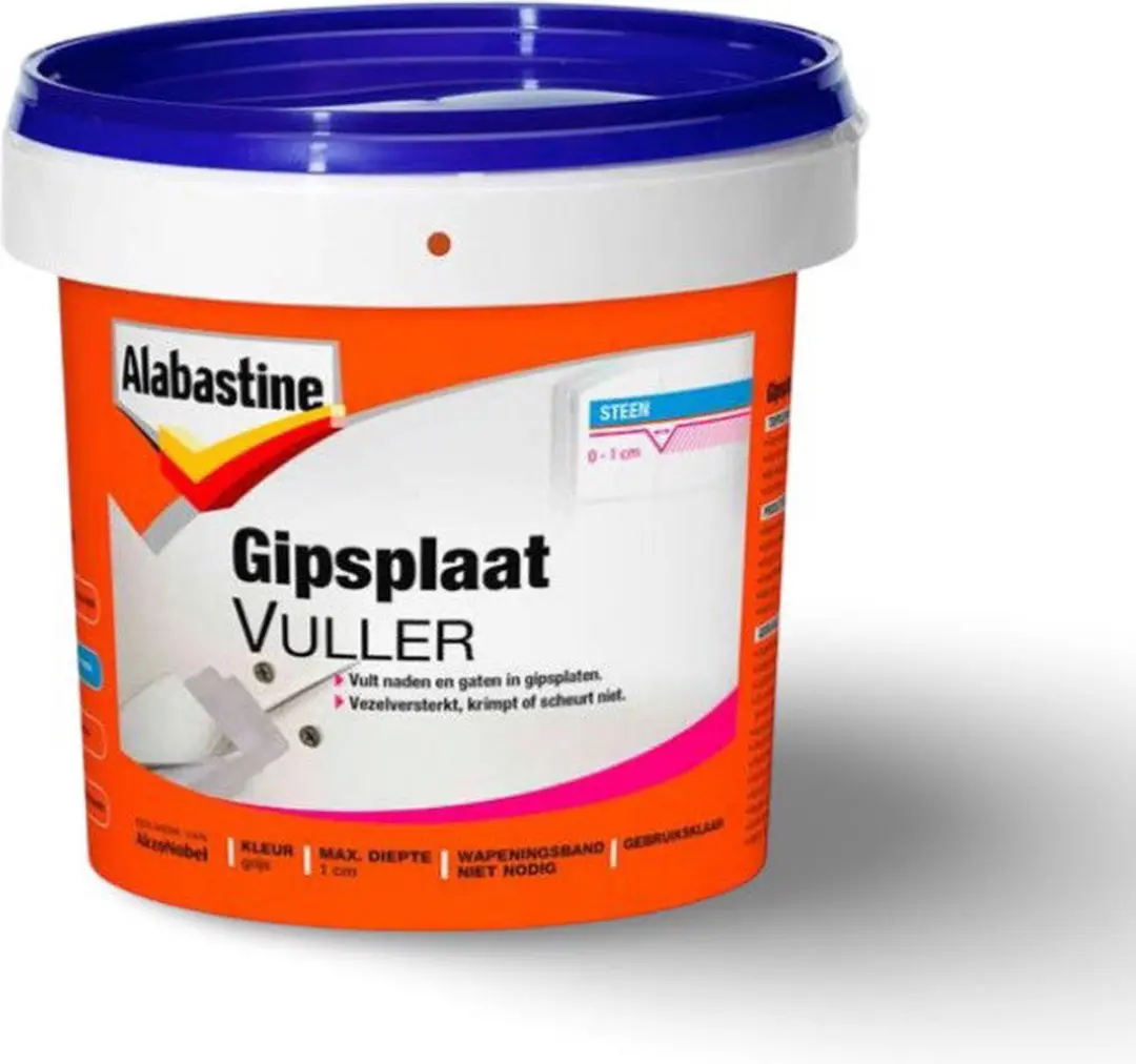 Alabastine Gipsplaatvuller Kant-en-Klaar 1L - Lichtgrijs