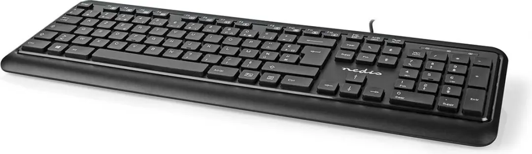 Nedis KBMU200BKFR Toetsenbord - AZERTY Frans - Bedraad - Zwart - afbeelding 6 van 6