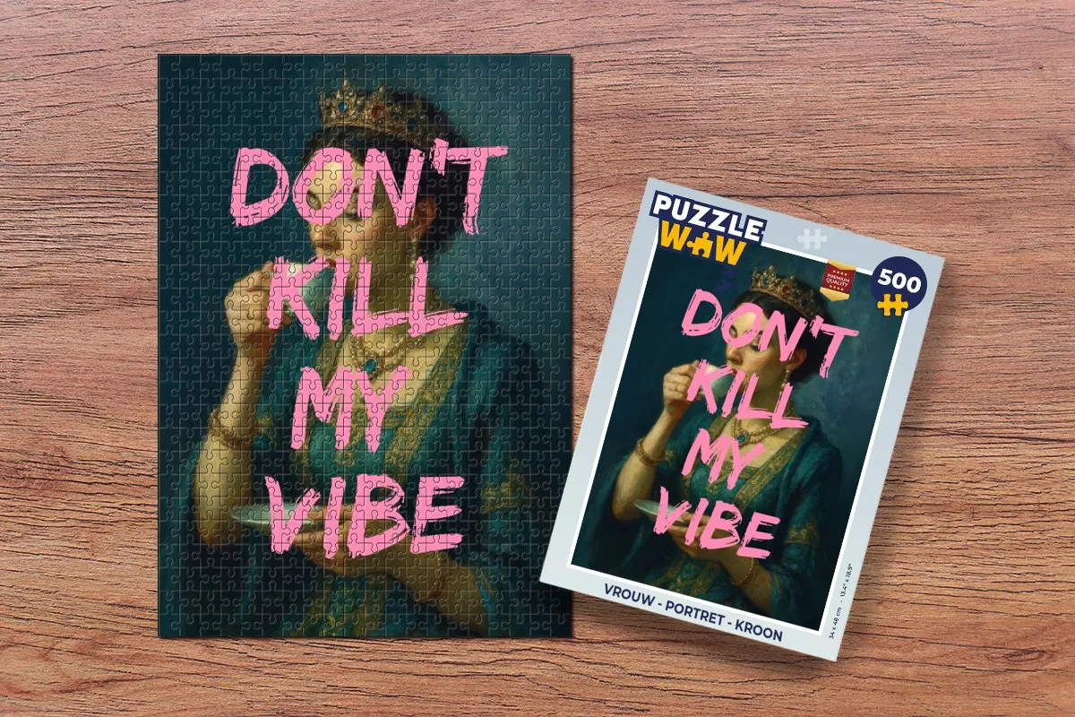 PuzzleWow Portret Kroon Legpuzzel 500 Stuks - Don't Kill My Vibe