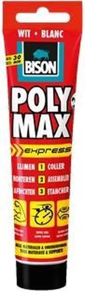 Bison Poly Max Express Montagelijm 425g - Zwart