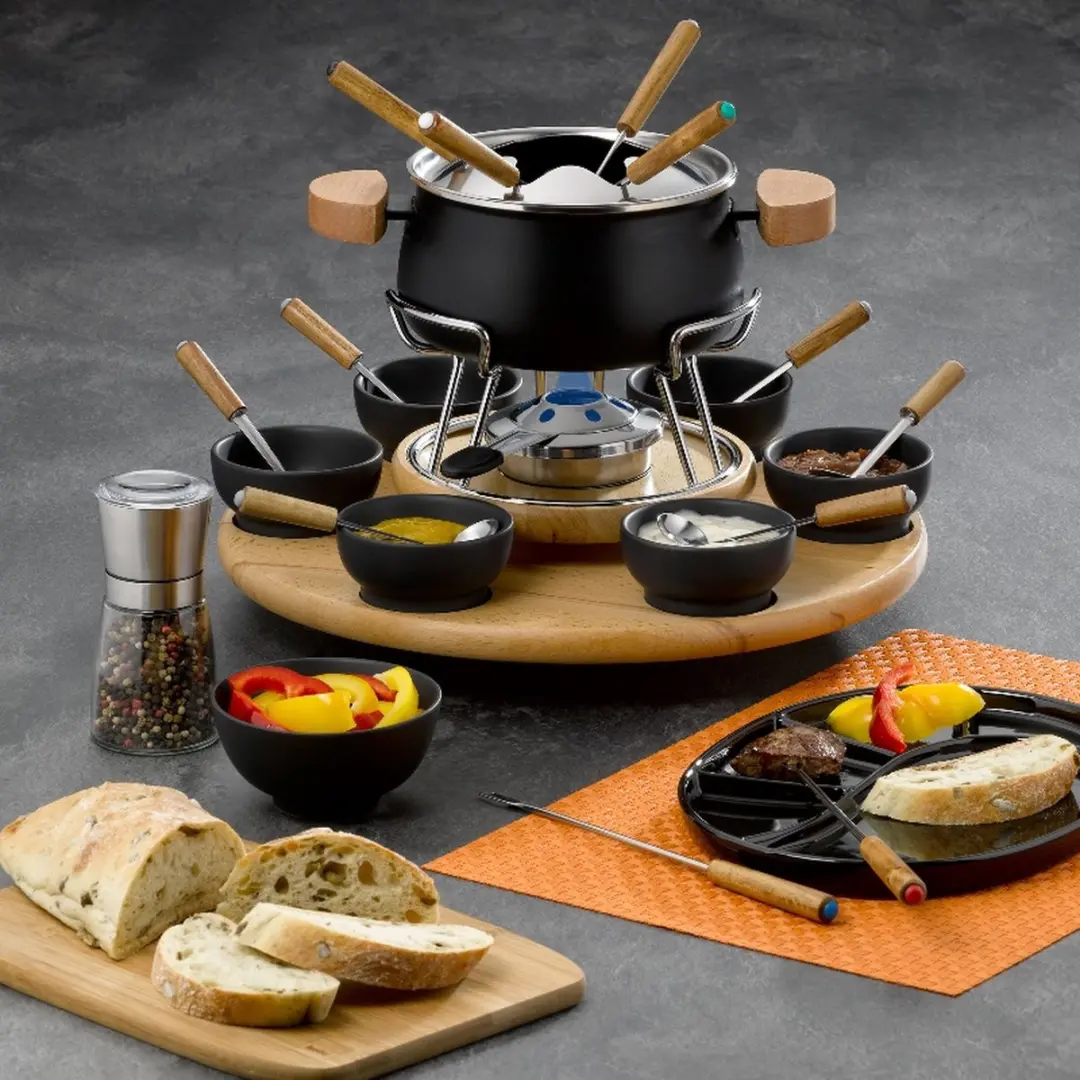 Kela Fondueset Carrousel Natura 1.2L - 39cm - Zwart - afbeelding 5 van 6