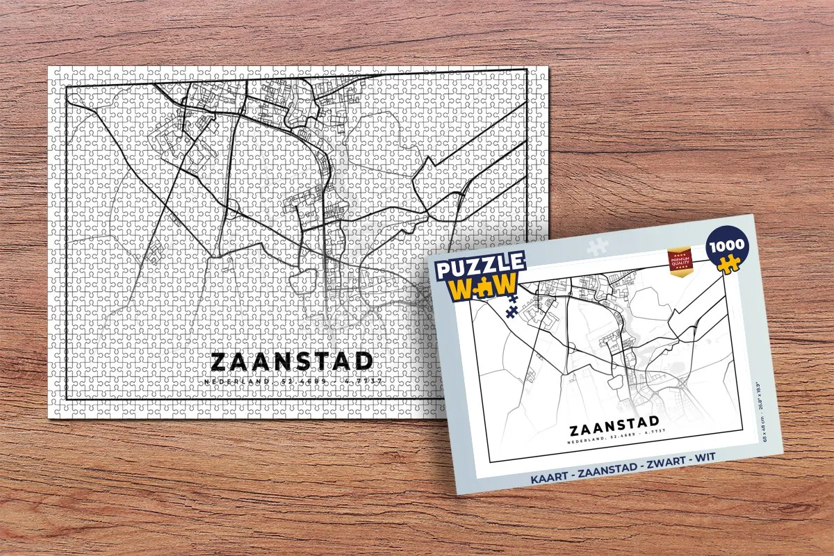 PuzzleWow Zaanstad Legpuzzel 1000 Stuks - Multicolor
