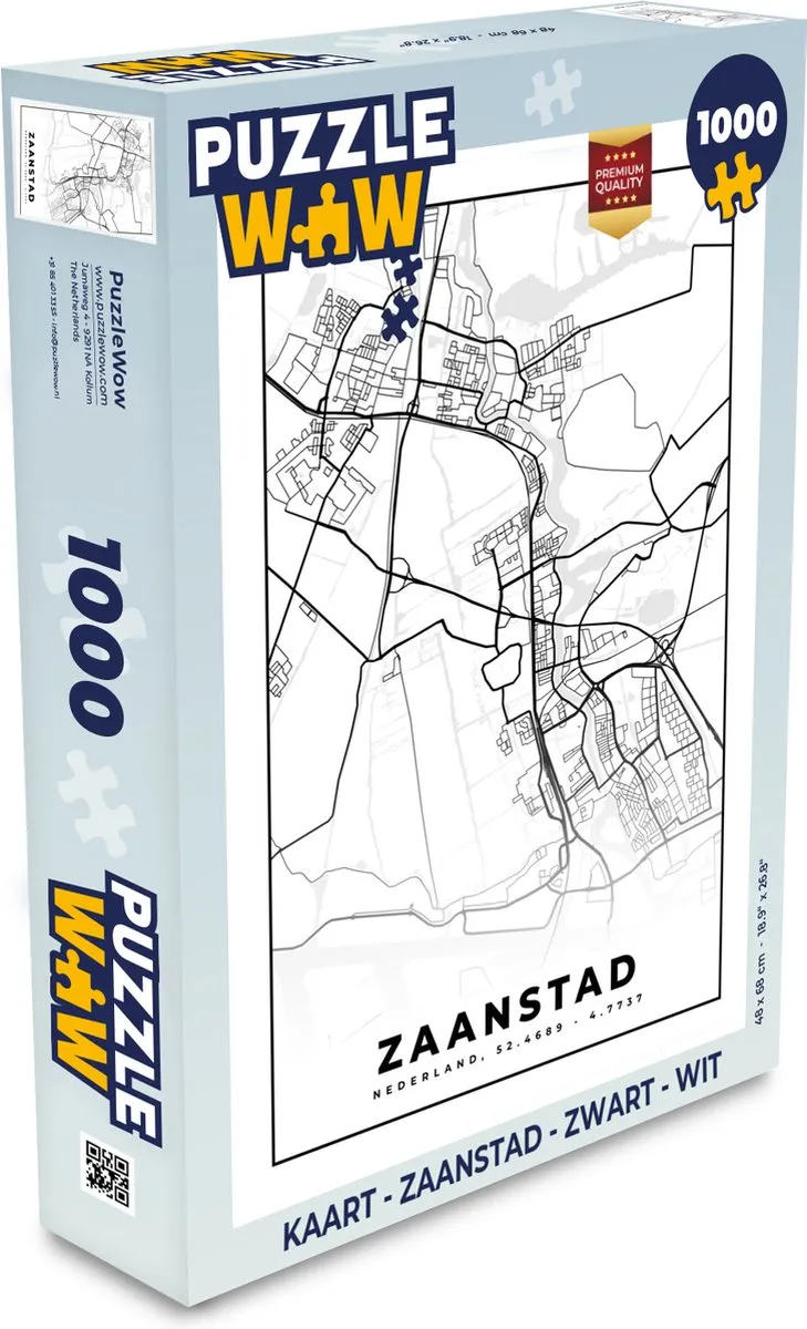 PuzzleWow Zaanstad Legpuzzel 1000 Stuks - Multicolor