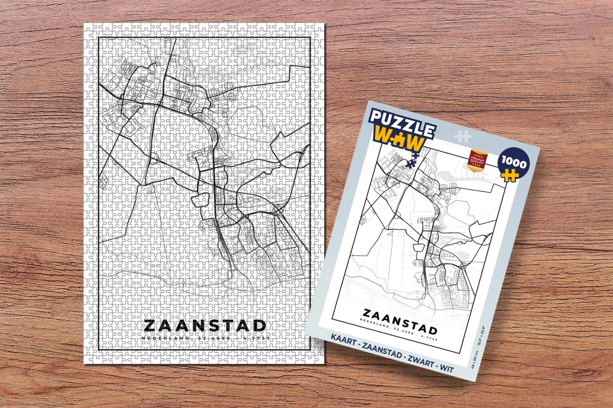 PuzzleWow Zaanstad Legpuzzel 1000 Stuks - Multicolor