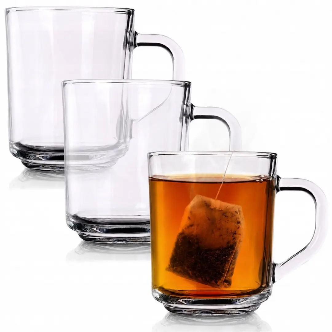 Set van 3 Glazen voor Koffie, Thee en Dranken (240 ml)