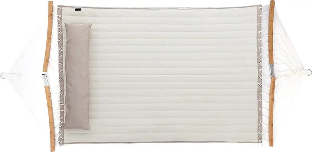 Songmics Hangmat 2 Persoon GDC34BE - 200x140cm - 225kg - Crèmewit - afbeelding 3 van 3