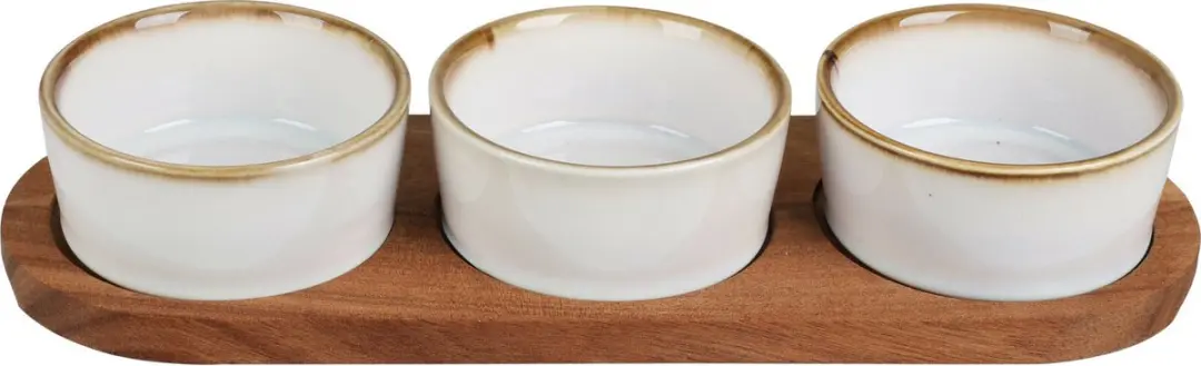 Excellent Houseware Serveerplank/borrelplank hapjes/saus/tapas
