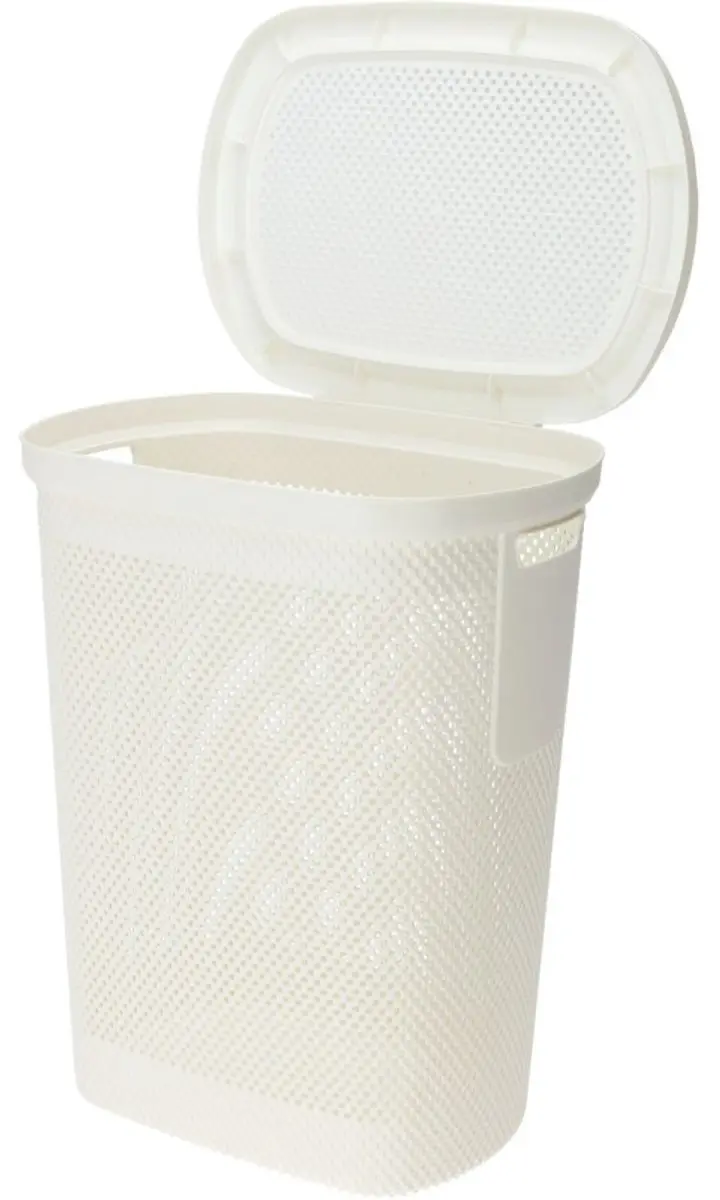 Excellent Houseware Wasmand met deksel 60L - Grijs - afbeelding 2 van 4