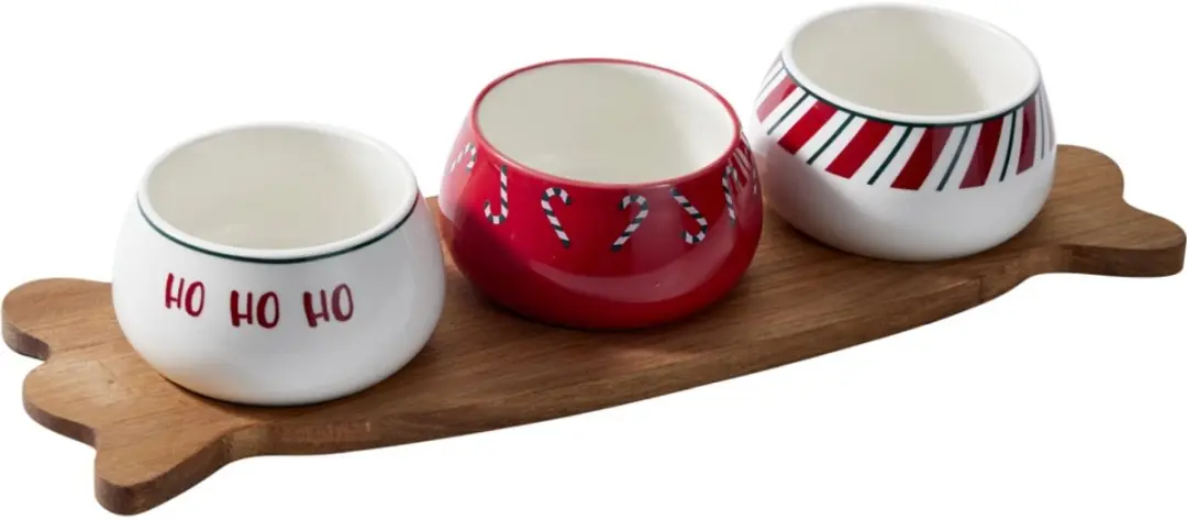 Servieset van 4 stuks met kerstmotief