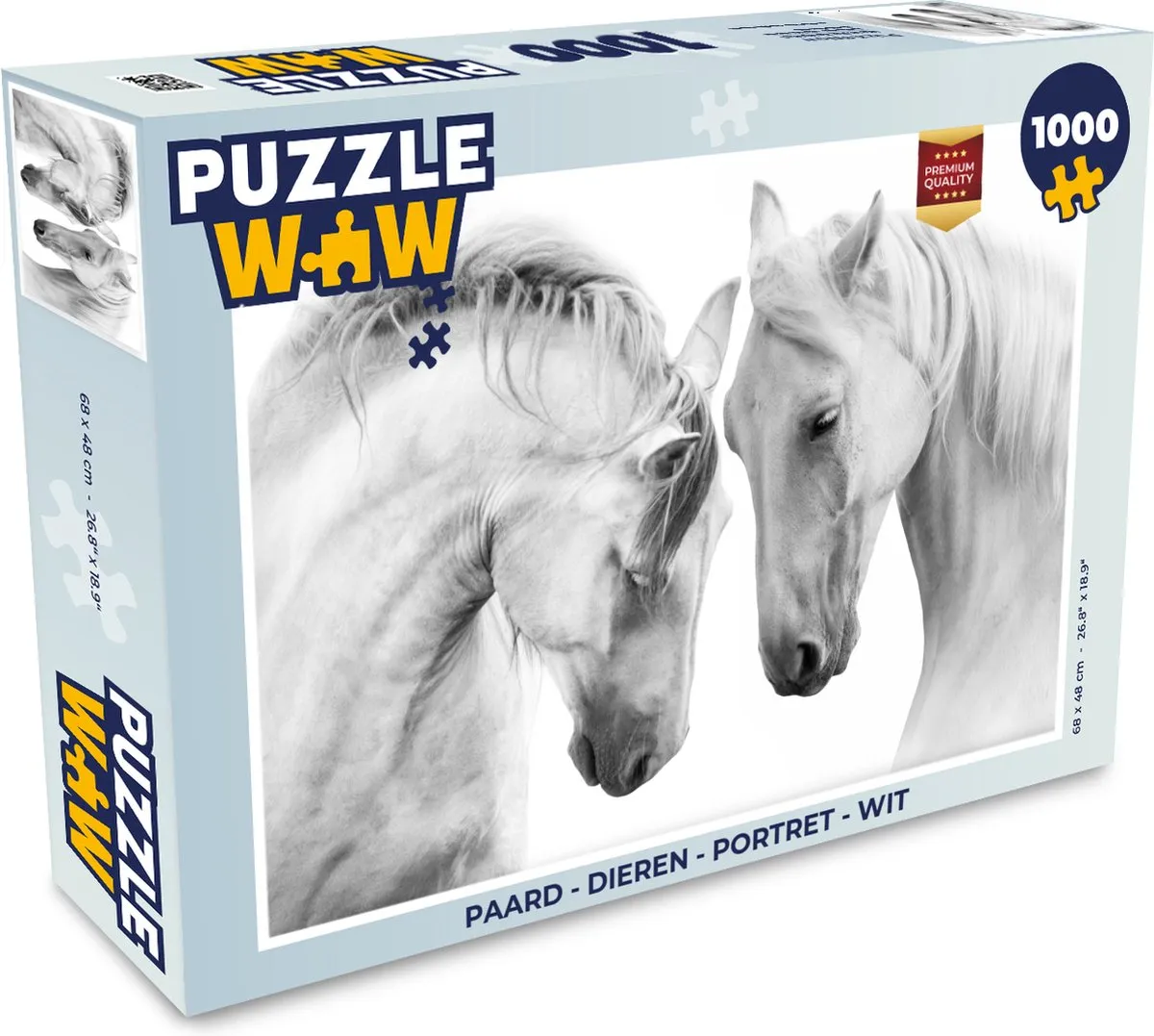 PuzzleWow Paard Portret Legpuzzel 1000 Stuks - Multicolor