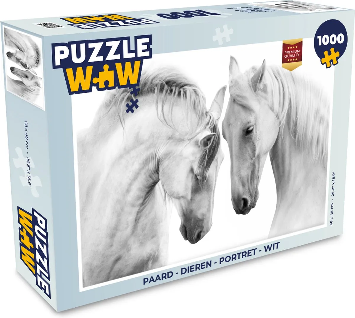 PuzzleWow Paard Portret Legpuzzel 1000 Stuks - Multicolor