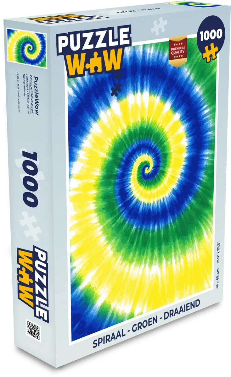 PuzzleWow Spiraal Puzzel 1000 Stuks - Groen