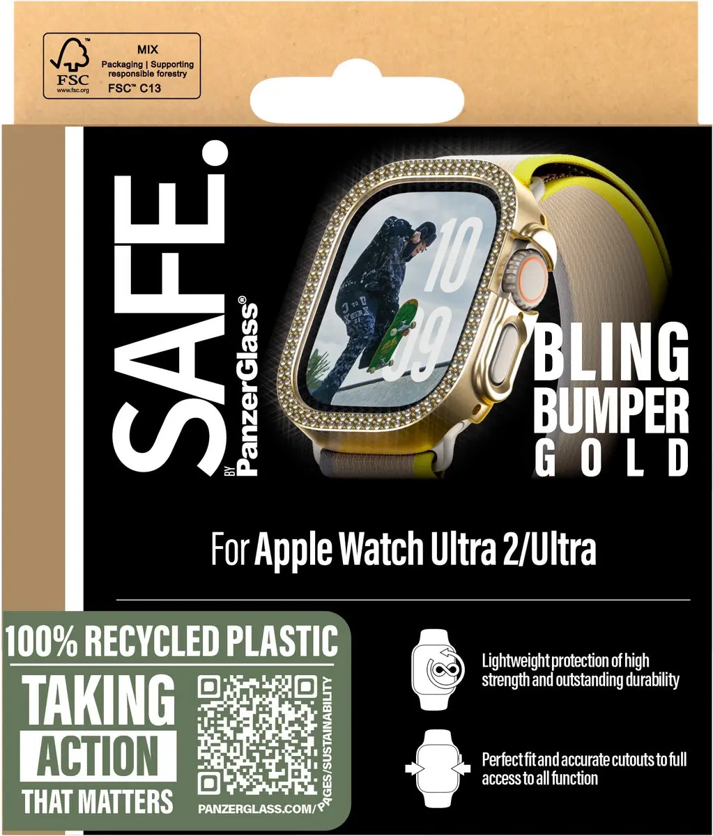 PanzerGlass Bling Bumper Apple Watch Ultra 49mm - Goud