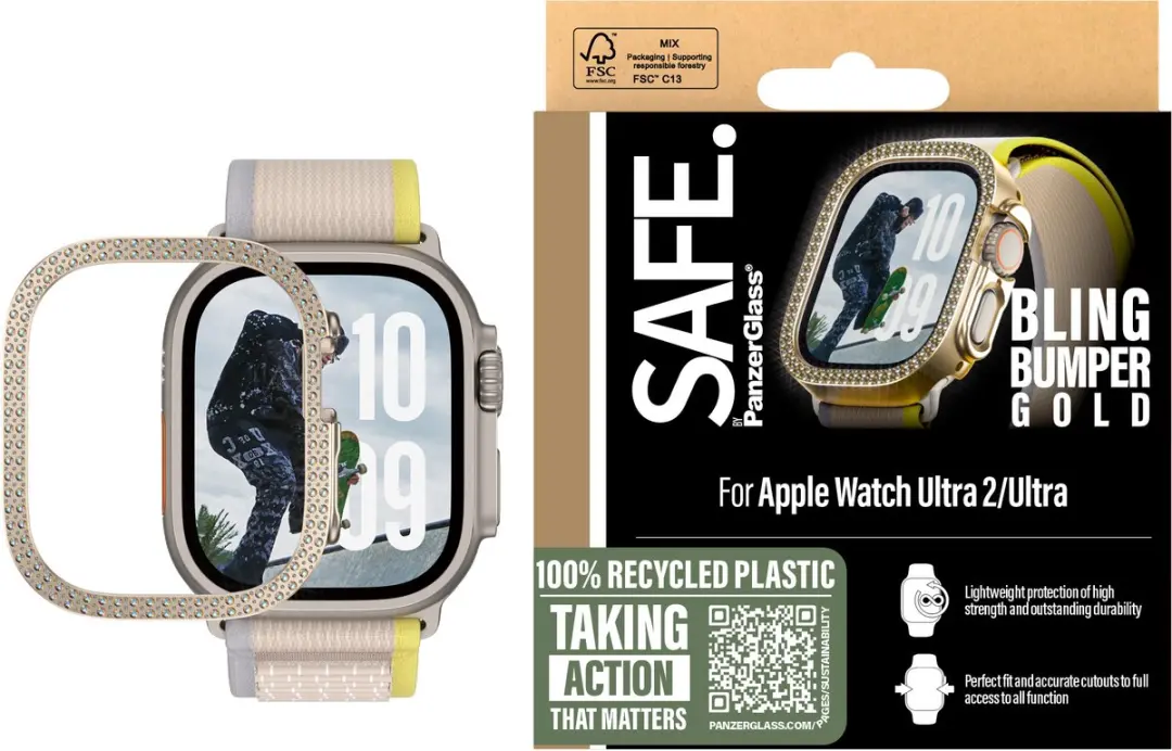 PanzerGlass Bling Bumper Apple Watch Ultra 49mm - Goud