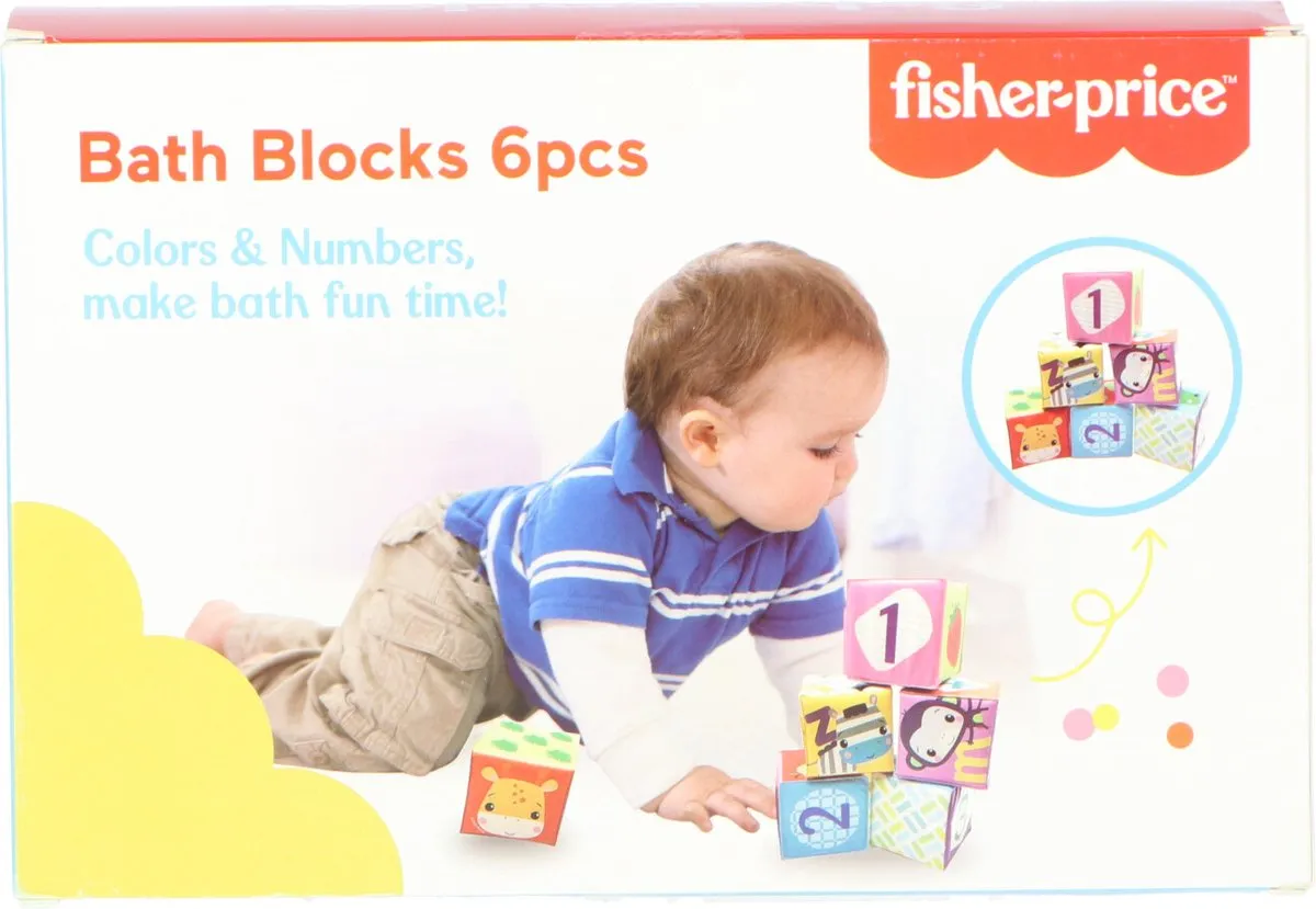 Fisher Price Zacht Blokken - 6 Stuks Multicolor - afbeelding 3 van 4