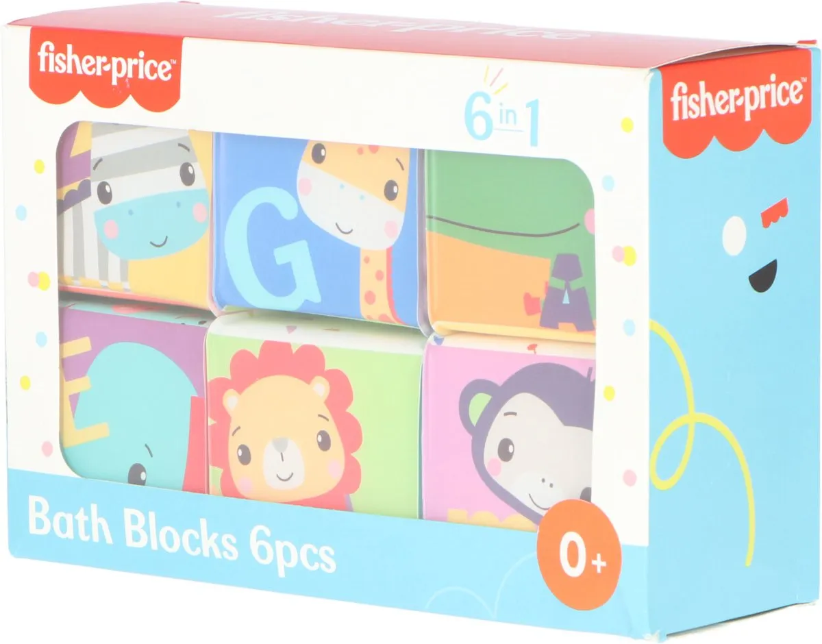Fisher Price Zacht Blokken - 6 Stuks Multicolor - afbeelding 4 van 4