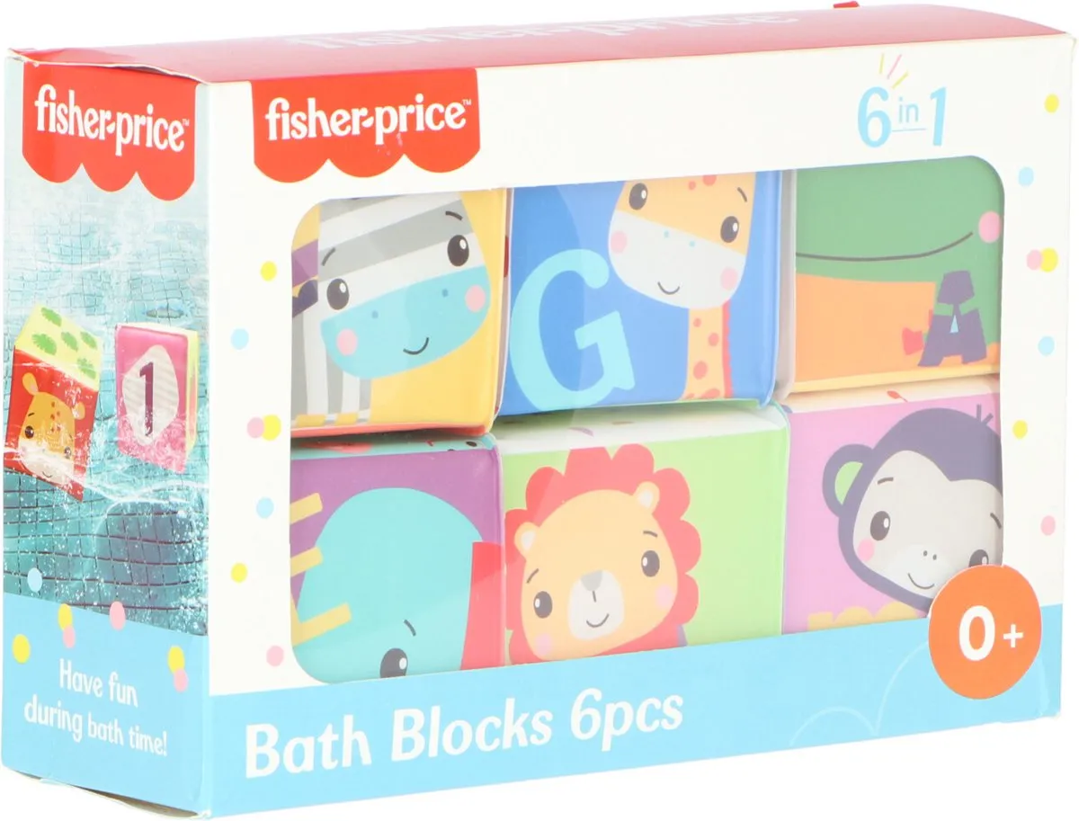 Fisher Price Zacht Blokken - 6 Stuks Multicolor - afbeelding 2 van 4
