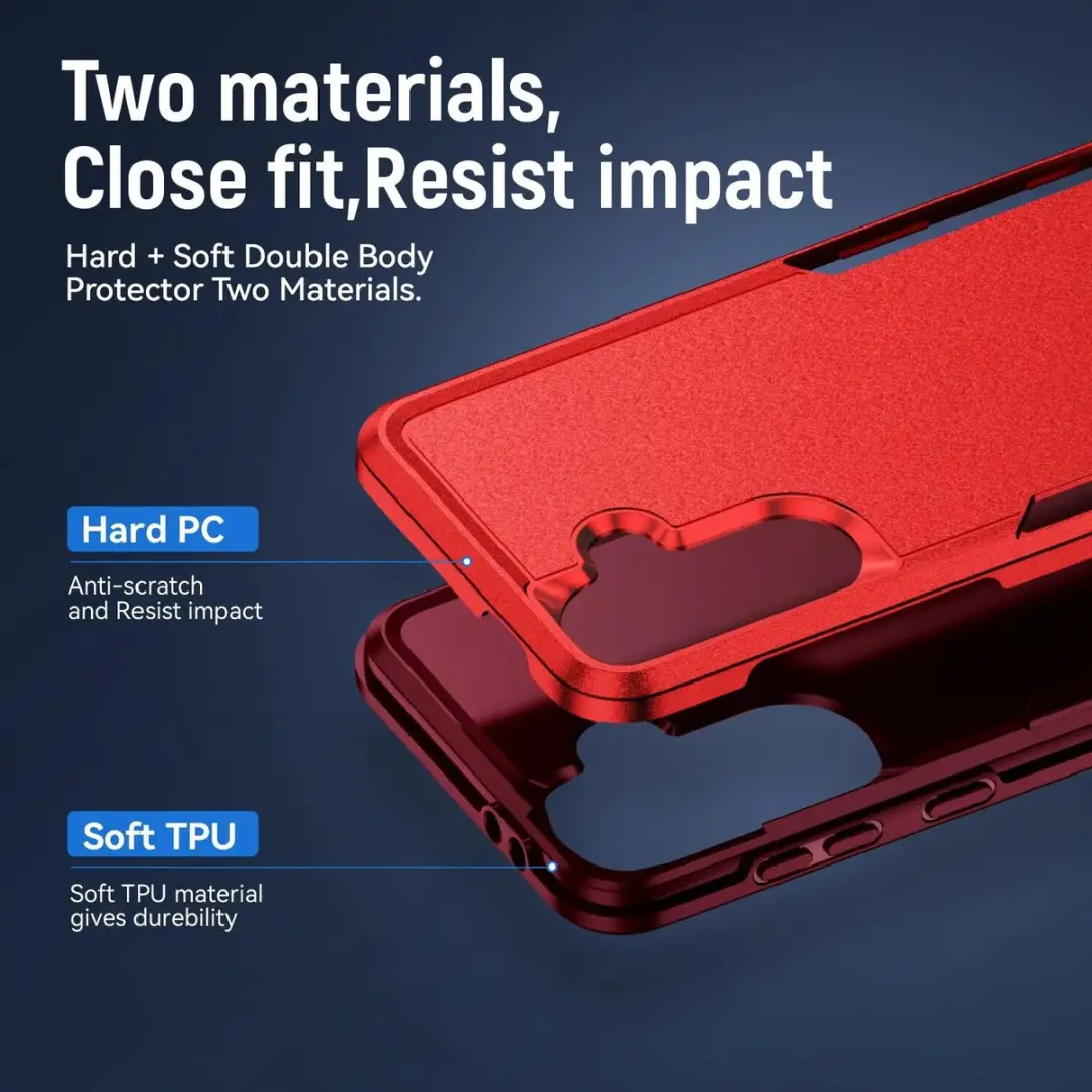 Selected Back Cover Samsung Galaxy A56 Rugged Hoesje - Rood