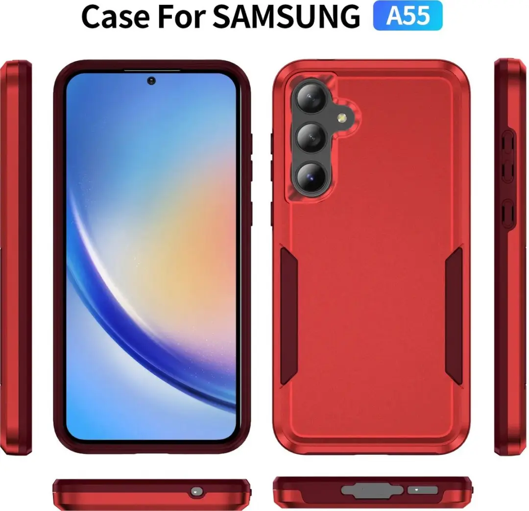 Selected Back Cover Samsung Galaxy A54 Rugged Hoesje - Rood