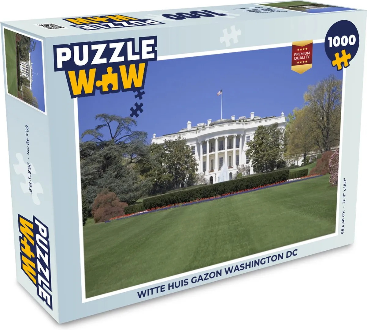 PuzzleWow Legpuzzel Witte Huis Washington DC 1000 Stuks - Multicolor