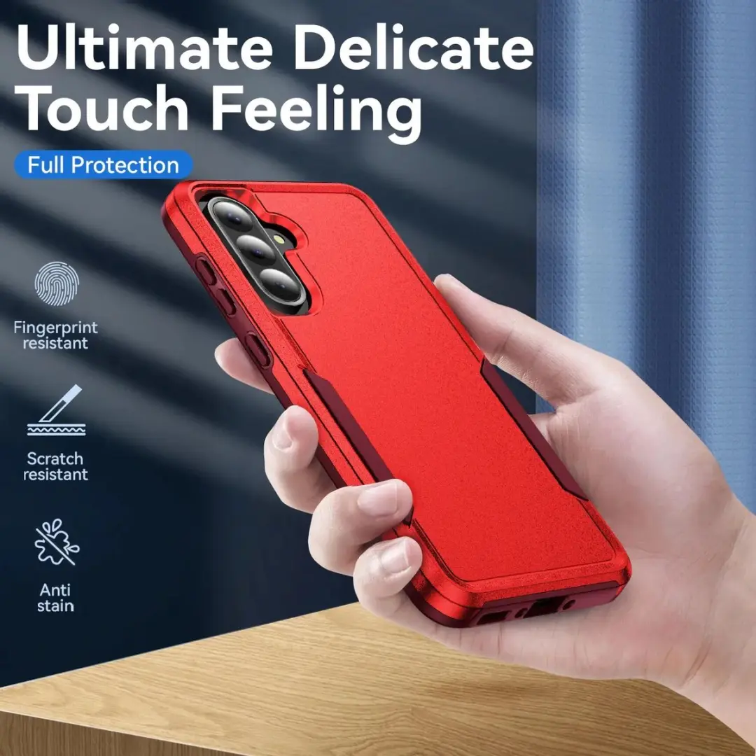 Selected Back Cover Samsung Galaxy A36 Rugged Hoesje - Rood