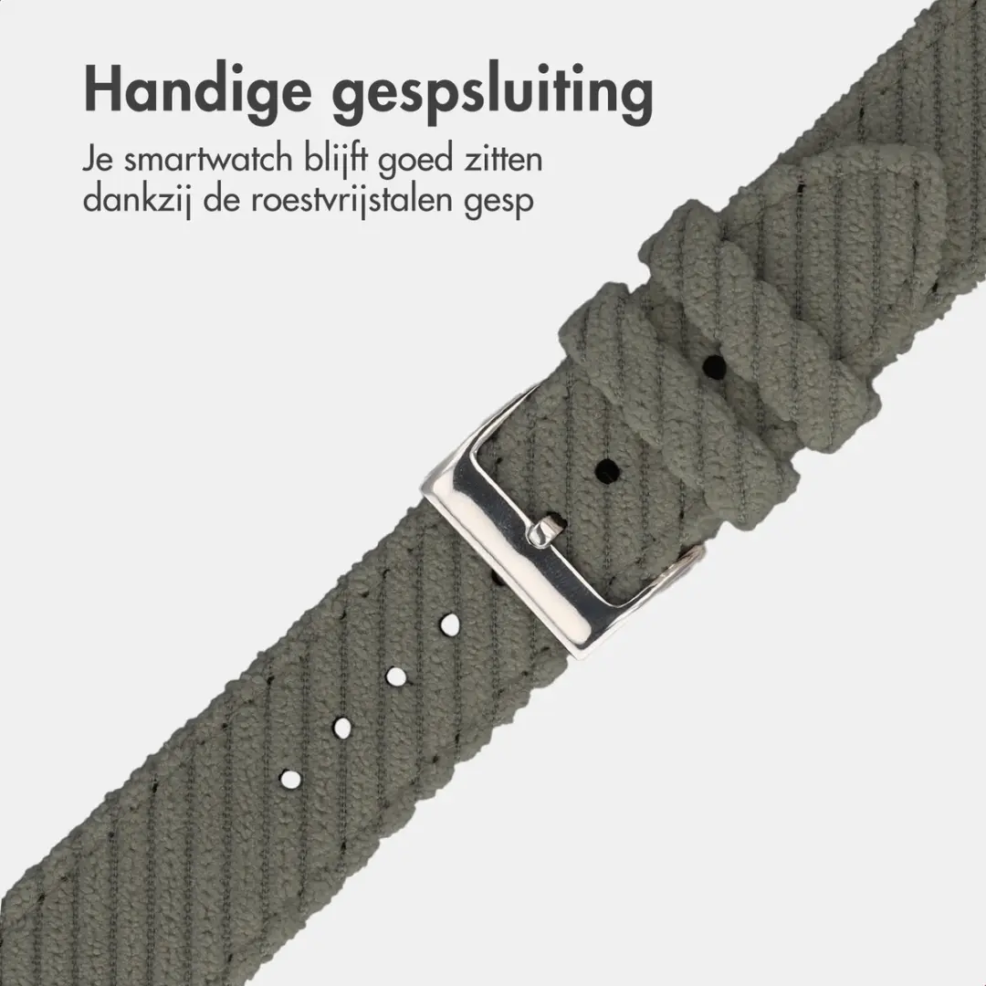 Imoshion Corduroy Bandje Apple Watch 44-49mm - Groen