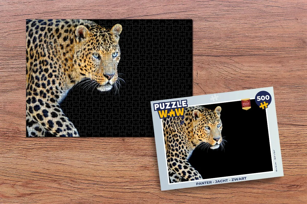 PuzzleWow Panter Jacht Legpuzzel 500 Stuks - Multicolor