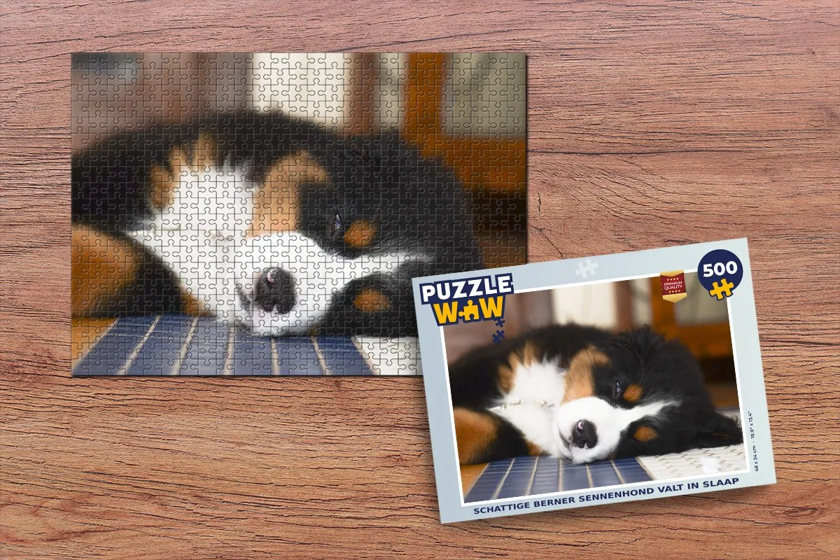 PuzzleWow Berner Sennenhond Legpuzzel 500 Stuks - Multicolor
