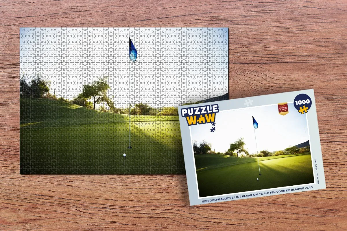 PuzzleWow Golfbal Putt Legpuzzel 1000 Stuks - Multicolor