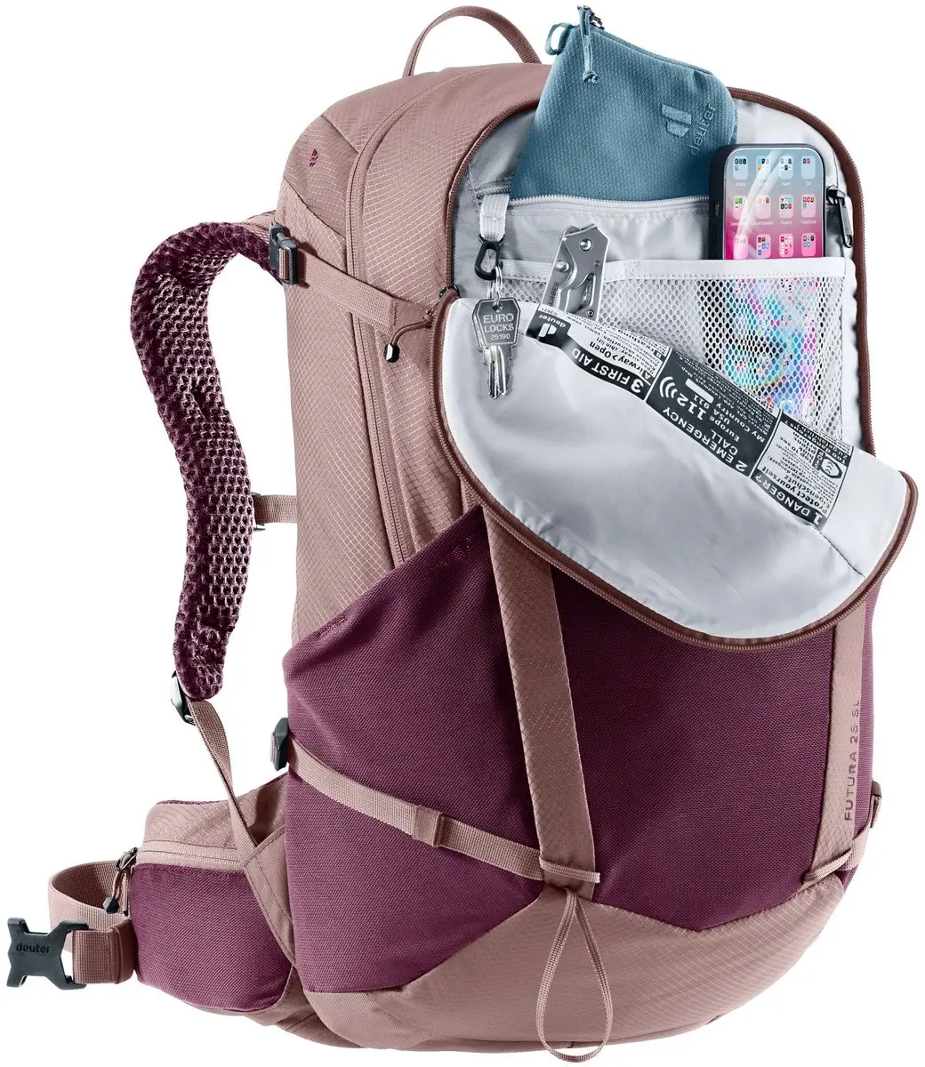 Deuter Futura 25 Wandelrugzak - 25L - Cassis/Ashrose - afbeelding 5 van 6