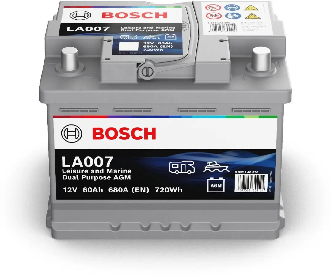 BOSCH LA 007 12V 60Ah Leisure And Marine Dual Propose AGM