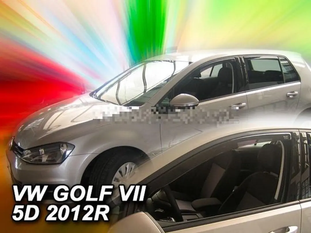 Zijwindschermen donker tbv VW volkswagen Golf 7 (type VII)